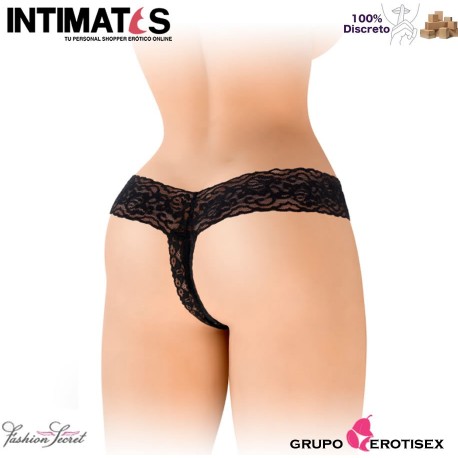 Anita · Tanga negro abierto · Fashion Secret, que puedes adquirir en intimates.es "Tu Personal Shopper Erótico Online" 