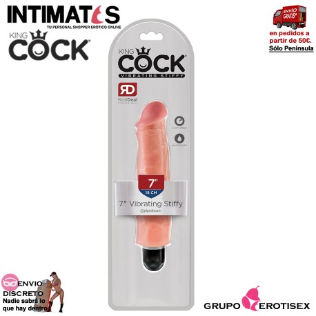 Vibrating Stiffy 7" Flesh · King Cock, que puedes adquirir en intimates.es "Tu Personal Shopper Erótico Online" 