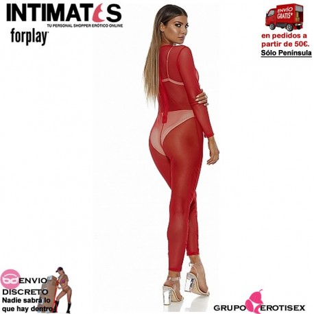 Mock Net - Rojo · Mono de malla · Forplay, que puedes adquirir en intimates.es "Tu Personal Shopper Erótico Online" 