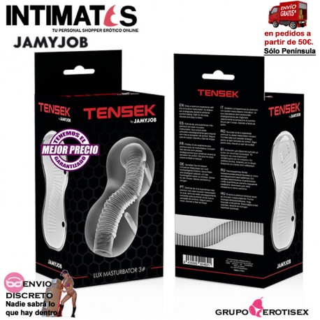 Tensek 3 · Masturbador masculino transparente · Jamyjob, que puedes adquirir en intimates.es "Tu Personal Shopper Erótico Online" 
