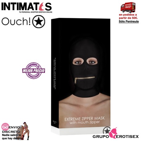 Extreme Zipper · Máscara cremallera en boca · Ouch!, que puedes adquirir en intimates.es "Tu Personal Shopper Erótico Online"