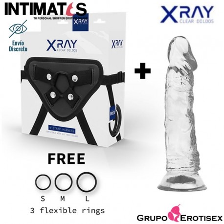 Arnés + Consolador realista transparente 165mm · Ray Clear , que puedes adquirir en intimates.es "Tu Personal Shopper Erótico"