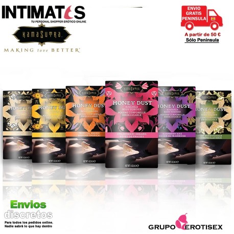 Honey Dust · Polvo corporal besable - Frambuesa · Kamasutra, que puedes adquirir en intimates.es "Tu Personal Shopper Erótico Online" 