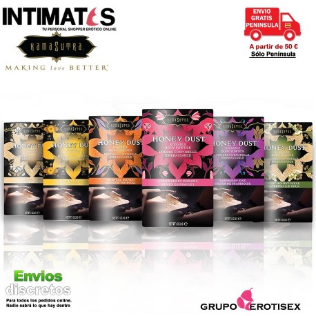 Honey Dust · Polvo corporal besable - Madreselva · Kamasutra, que puedes adquirir en intimates.es "Tu Personal Shopper Erótico Online" 