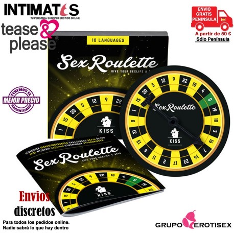 Sex Roulette Kiss · La ruleta de los besos · Tease&Please, que puedes adquirir en intimates.es "Tu Personal Shopper Erótico Online" 