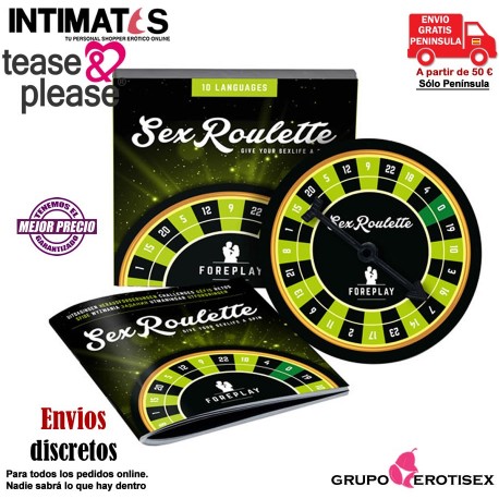 Sex Roulette Foreplay · 24 retos para emocionantes preliminares · Tease&Please, que puedes adquirir en intimates.es "Tu Personal Shopper Erótico Online" 