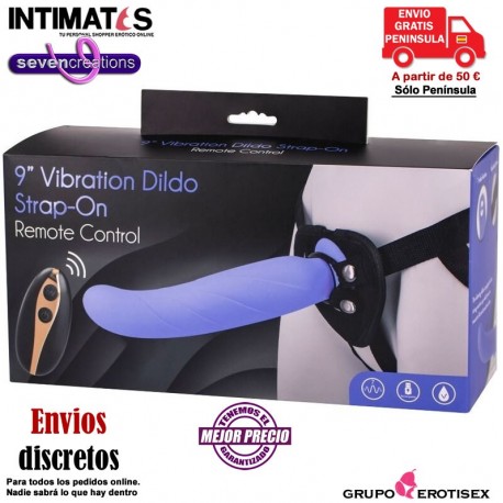 Arnés con dildo vibrador de 240mm · Seven Creations, que puedes adquirir en intimates.es "Tu Personal Shopper Erótico Online" 