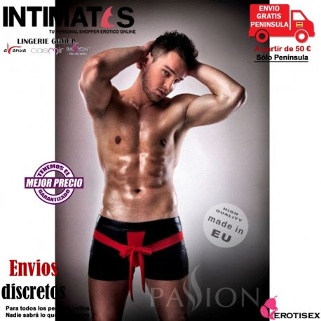 No.001 · Bóxer de tela brillante · Passion, que puedes adquirir en intimates.es "Tu Personal Shopper Erótico Online" 