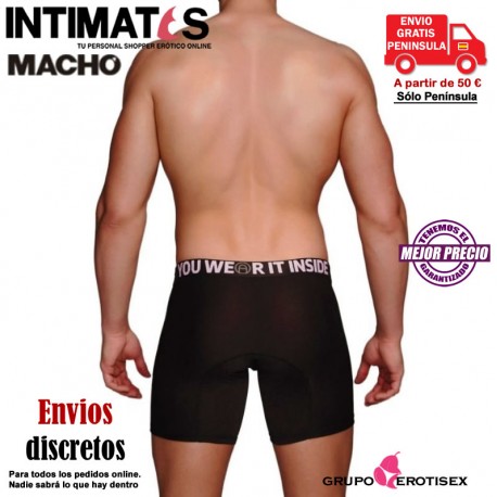 MS077 - Negro · Bóxer Deportivo Largo para hombre · Macho, que puedes adquirir en intimates.es "Tu Personal Shopper Erótico Online" 