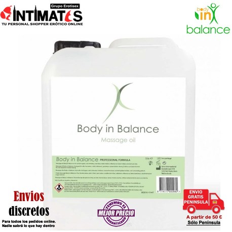 Massage Oil 5L · Aceite de cuidado íntimo · Body in Balance, que puedes adquirir en intimates.es "Tu Personal Shopper Erótico Online" 