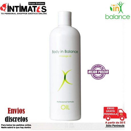 Massage Oil 500ml · Aceite de cuidado íntimo · Body in Balance, que puedes adquirir en intimates.es "Tu Personal Shopper Erótico Online" 