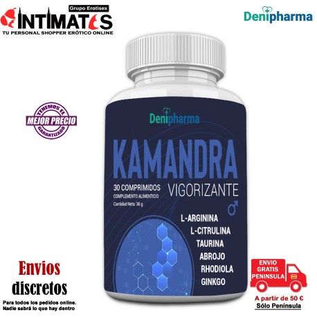 Kamandra 30 cap. · Elimina los problemas de erección · Denipharma, que puedes adquirir en intimates.es "Tu Personal Shopper Erótico Online" 