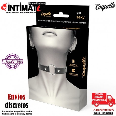Choker · Gargantilla de cuero vegano · Coquette, que puedes adquirir en intimates.es "Tu Personal Shopper Erótico Online"