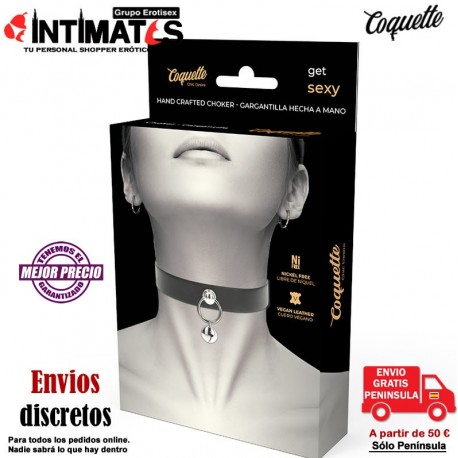 Cascabel · Gargantilla de cuero vegano · Coquette, que puedes adquirir en intimates.es "Tu Personal Shopper Erótico Online"