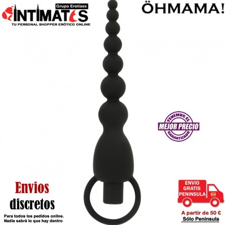 Cadena anal de silicona con 10 modos de vibración · ÖhMama, que puedes adquirir en intimates.es "Tu Sexshop Online" 