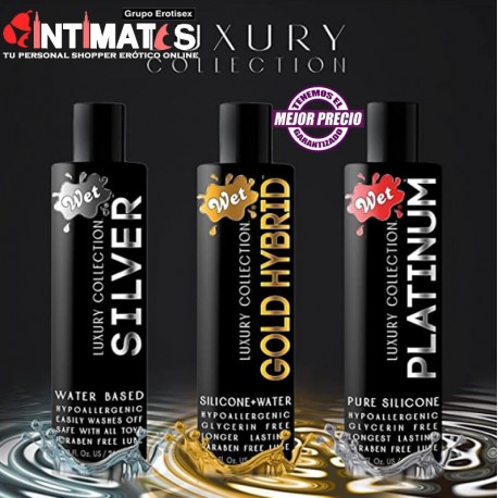Gold Hybrid · Lubricante híbrido 93ml · Wet, que puedes adquirir en intimates.es "Tu Sexshop Online"