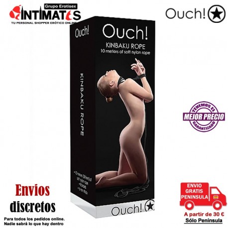 Kinbaku Rope · Cuerda negra de dominación 10m · Ouch!, que puedes adquirir en intimates.es "Tu Personal Shopper Erótico Online" 