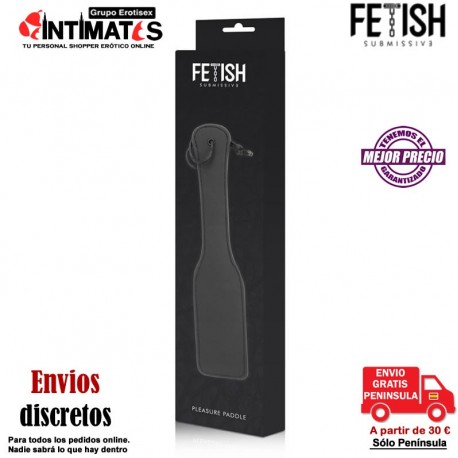 Pleasure Paddle · Pala negra de cuero vegano · Fetish Submissive, que puedes adquirir en intimates.es "Tu Personal Shopper Erótico Online" 