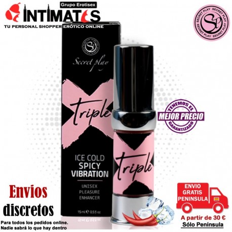 Triple X 15 ml· Gel intensificador del placer Unisex · Secret Play, que puedes adquirir en intimates.es "Tu Sexshop Online" 