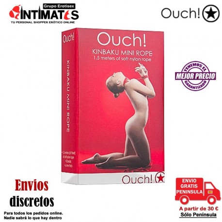Kinbaku Mini Rope · Cuerda roja de dominación 1,5m · Ouch!, que puedes adquirir en intimates.es "Tu Personal Shopper Erótico Online" 
