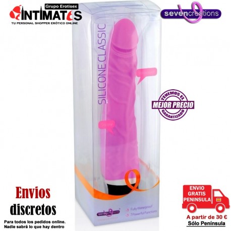 Silicone Classic · Vibrador Rosa · Seven Creations, que puedes adquirir en intimates.es "Tu Personal Shopper Erótico Online"