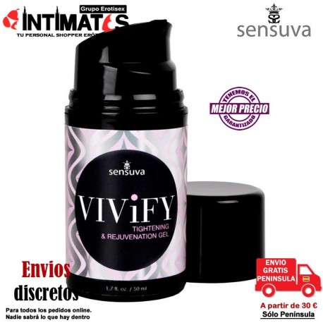 Vivify 50ml · Gel astringente y rejuvenecedor femenino · Sensuva, que puedes adquirir en intimates.es "Tu Sexshop Online" 