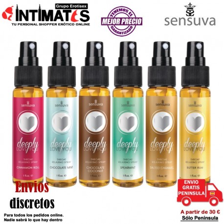 Deeply love you - Chocolate-menta · Spray para mamadas profundas · Sensuva, que puedes adquirir en intimates.es "Tu Sexshop Online" 