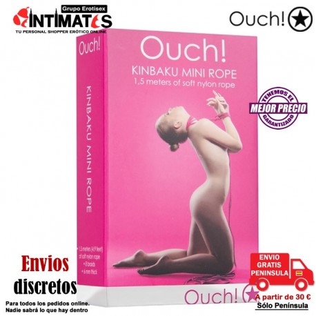 Kinbaku Mini Rope · Cuerda rosa de dominación 1,5m · Ouch! , que puedes adquirir en intimates.es "Tu Sexshop Online"
