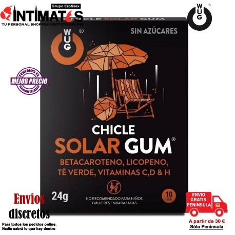 WUG Solar · Ideal para activar el bronceado-10 chicles · Functional Gums, que puedes adquirir en intimates.es "Tu Personal Shopper Erótico Online" 