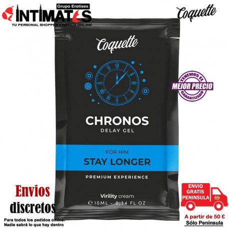 Chronos · Gel retardante 10ml · Coquette, que puedes adquirir en intimates.es "Tu Personal Shopper Erótico Online" 