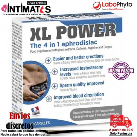 XL Power - 20 caps. · Mejora el rendimiento sexual de los hombres · LaboPhyto, que puedes adquirir en intimates.es "Tu Personal Shopper Erótico Online"