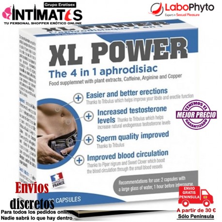 XL Power - 20 caps. · Mejora el rendimiento sexual de los hombres · LaboPhyto, que puedes adquirir en intimates.es "Tu Personal Shopper Erótico Online" 