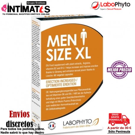MenSize XL - 60 caps. · Mejora las erecciones · LaboPhyto, que puedes adquirir en intimates.es "Tu Personal Shopper Erótico Online"