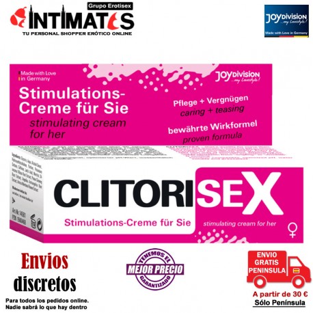 Clitorisex · Crema estimulante 40ml · Joydivision, que puedes adquirir en intimates.es "Tu Personal Shopper Erótico Online" 