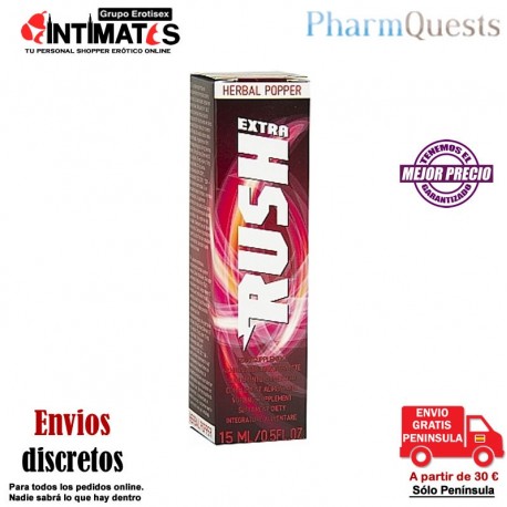 Extra Rush Herbal Popper 15 ml · Aumenta el deseo y relaja el cuerpo · Pharmquest, que puedes adquirir en intimates.es "Tu Personal Shopper Erótico Online"