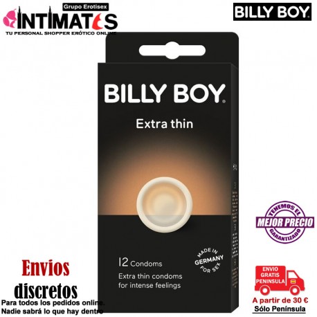 Extra thin · Preservativos 12 Uds. · Billy Boy, que puedes adquirir en intimates.es "Tu Personal Shopper Erótico Online" 