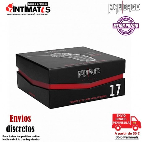 No. 17 · Jaula de Castidad - Transparente · Man|Cage, que puedes adquirir en intimates.es "Tu Personal Shopper Erótico Online"