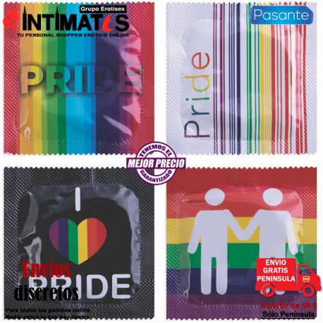 Pride · Preservativos formato Orgullo Gay - 144u · Pasante, que puedes adquirir en intimates.es "Tu Personal Shopper Erótico Online" 