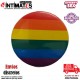 Chapa con los colores emblemáticos de la bandera LGTB · Diverty Sex
