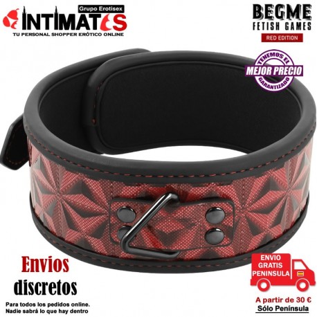 Collar de cuero vegano con cadena · Begme Red Edition, que puedes adquirir en intimates.es "Tu Personal Shopper Erótico Online"