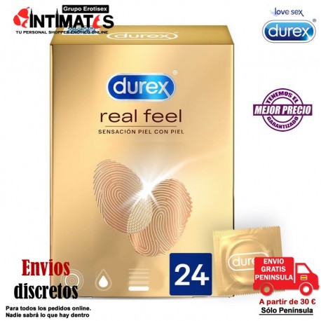 Real Feel · 24 Preserevativos · Durex, que puedes adquirir en intimates.es "Tu Personal Shopper Erótico Online" 