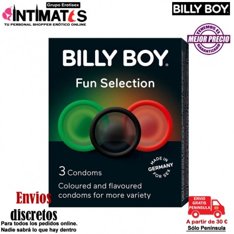 Fun Selection · Preservativos 3 Uds. · Billy Boy, que puedes adquirir en intimates.es "Tu Personal Shopper Erótico Online" 