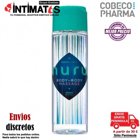 Nuru Body to Body · Gel de masaje íntimo · Cobeco, que puedes adquirir en intimates.es "Tu Personal Shopper Erótico Online" 