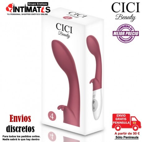 No. 4 · Estimulador Punto G pronunciado y Clitorial suave · Cici Beauty, que puedes adquirir en intimates.es "Tu Personal Shopper Erótico Online" 