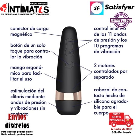 Pro 3 Vibration · Estimulador de clítoris sin contacto · Satisfyer, que puedes adquirir en intimates.es "Tu Personal Shopper Erótico Online"