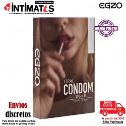 Oral Condom · Condón de sabor a melocotón · Egzo