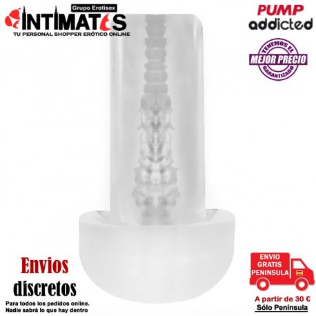 Pleasure Sleeve Serie · Mastubador para bomba · Pump addicted, que puedes adquirir en intimates.es "Tu Personal Shopper Erótico"