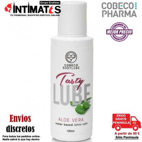 Tasty Lube Aloe Vera 100ml · Lubricante íntimo a base de agua · Cobeco, que puedes adquirir en intimates.es "Tu Personal Shopper Erótico"