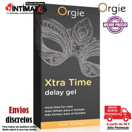 Xtra Time · Gel retardante 15 ml · Orgie, que puedes adquirir en intimates.es "Tu Personal Shopper Erótico"