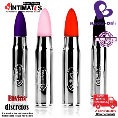 RO-140mm - Bala de placer 7 v con diseño de punta de lapiz de labios · Rocks-off , que puedes adquirir en intimates.es "Tu Personal Shopper Erótico"
